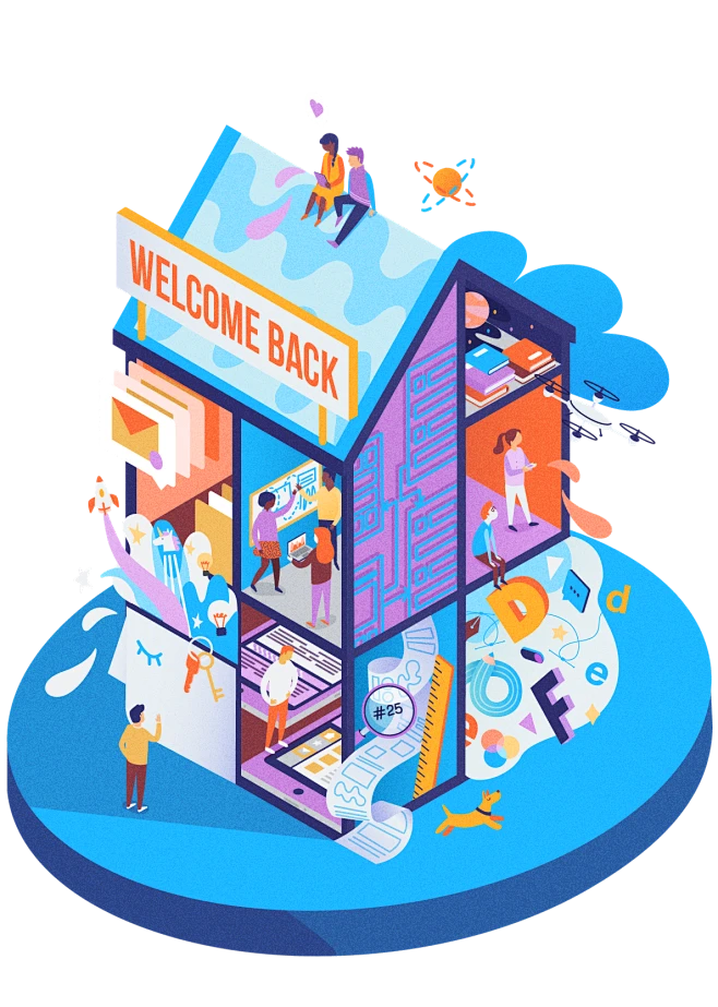 Funhouse Isometric illustration for-2-花瓣网