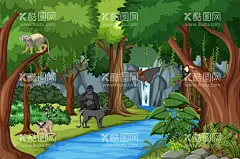 矢量树林背景  - 源文件下载【酷图网】矢量树林背景,树林,森林,丛林,密林,背景,雨林,大树,壁纸,绿色背景,大自然,清新,植物,景色,自然季节,生长,万物生长,风景地形,风景,