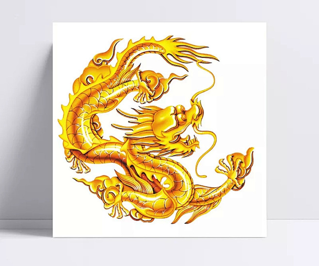 金色的中国龙|金色的龙,中国龙的图标,中...