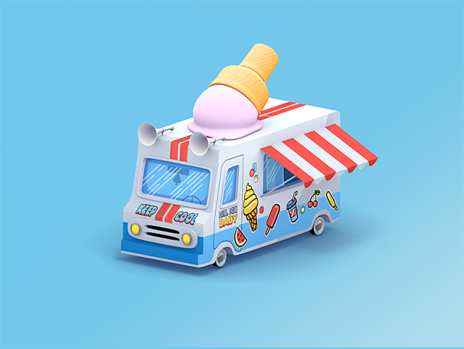 Ice cream truck c4d ...