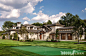 2013美式风格别墅休闲区超大花园高尔夫装修效果图片