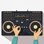 矢量DJ打碟png免抠素材_新图网 https://ixintu.com 高清 矢量图 打碟机