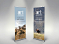 Roll-up trade show banner graphics