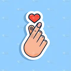 情人节,标签,字体,机敏,红色,朝鲜民族,手势语,个性,商务,背景分离