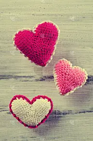 装饰的针织的心