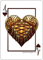 #Steampunk Ace of Hearts #goggledeck - heart in a corset - part of our Steampunk Goggles Playing Cards Deck on #kickstarter https://www.steampunkgoggles.com/product-category/accessories/playing-cards/: 