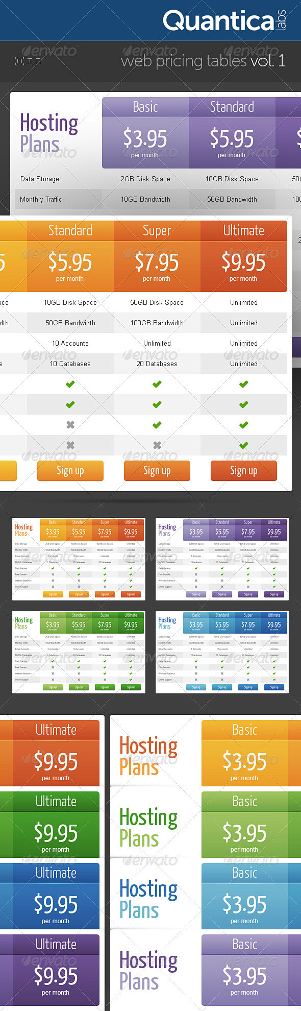 Web Pricing Tables 网...