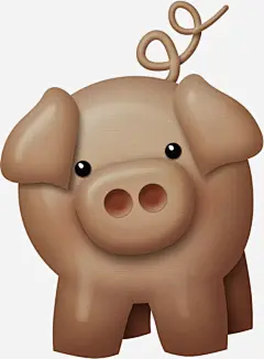 可爱小猪高清素材 尾巴 手绘 素材 黑眼睛 鼻孔 免抠png 设计图片 免费下载