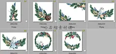 圣诞节元旦麋鹿猫头鹰松树花环贺卡请柬边框PNG设计素材png369-淘宝网