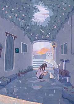 桃漫野采集到底图 | 素锦插画