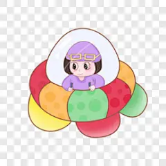 卡通可爱六一儿童节女孩太空旅行手绘形象节日元素PNG图片➤来自 PNG搜索网 pngss.com 免费免扣png素材下载！