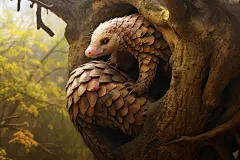 保护野生动物鳞甲穿山甲