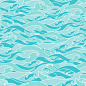 日系日式和风海浪波浪印刷填充图案纹理插画抱枕墙贴纸窗帘平面包装设计背景矢量素材