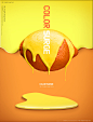 橙色世界 黄色奶油 柠檬覆盖 绚丽促销海报设计PSD ti219a17810