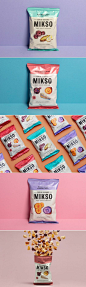 Mikso Snacks带着充满活力的外观 -  Dieline |  包装与品牌设计与创新新闻