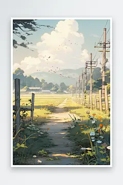 AI数字艺术场景人物插画素材-众图网