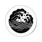 Japanese Family Crest KAMON Symbol Classic Round Sticker