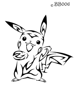Tribal Pikachu by blackbutterfly