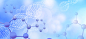蓝色科技生物医疗分子banner背景图片素材