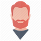 avatar, beard, man, person, profile, user icon