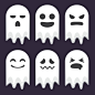 Collection of Cute Ghost Expressions - Illustrations - 2