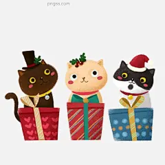 圣诞节猫咪和礼物盒PNG素材图片大小2000x2000px 图片尺寸2.88 MB 来自PNG搜索网 pngss.com 免费免扣png素材下载！插画猫#传统#加菲猫#节日#卡通手绘#可爱#可爱猫#礼盒#猫#猫咪#圣诞#圣诞节#圣诞礼物#