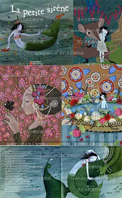 96张森林女孩CG儿童插画图片 Charlotte法国插图童话故事配图扁平-淘宝网