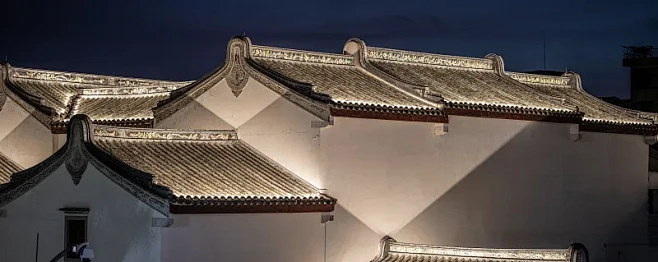 徽派建筑夜景图片下载