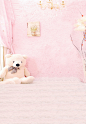 温馨粉色卡通影楼背景板高清图片 - 素材中国16素材网