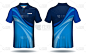 t恤马球设计，蓝色和黑色布局运动运动衫模板。