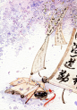 剑三［多图］-小太阳阿昕_水彩,插画,同人,剑三,小清新,手绘,古风_涂鸦王国插画