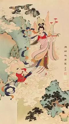 他画的《嫦娥奔月》，走进了千家万户！
