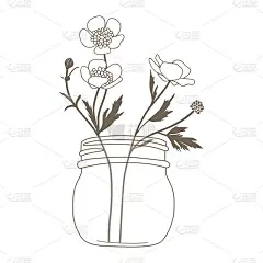 手绘花