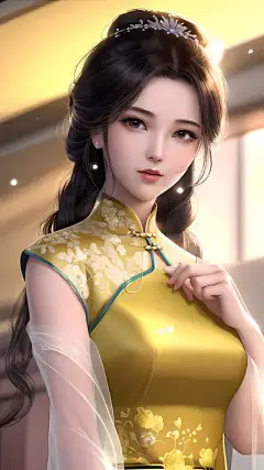 黄色旗袍 | 无界AI