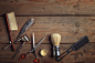 复古理发店高清图片 Barber shop wooden backgrounds