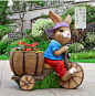 仿真兔子摆件 卡通动物装饰工艺品花园摆设户外园林小品景观雕塑-淘宝网