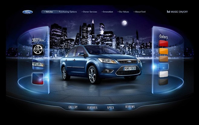 Ford 产品展厅网站页面设计by-el...