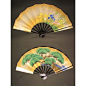 「緑松/秋草」飾り扇子的图片具有绿松和秋草图案的金箔折扇，京风浓浓