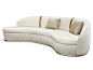 Curved fabric sofa OTIUM by Capital Collection