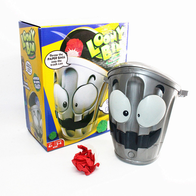 会跑的疯狂垃圾桶 扔纸投篮比赛loony bin派对游戏整蛊趣味玩具淘宝网