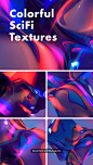 丰富多彩的科幻纹理 5 Colorful Sci-Fi Textures 平面设计 纹理图案