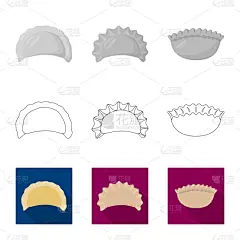 商品,分离着色,图标,一个物体,食品,樱桃,波兰饺子,小麦面团,面粉,烹调