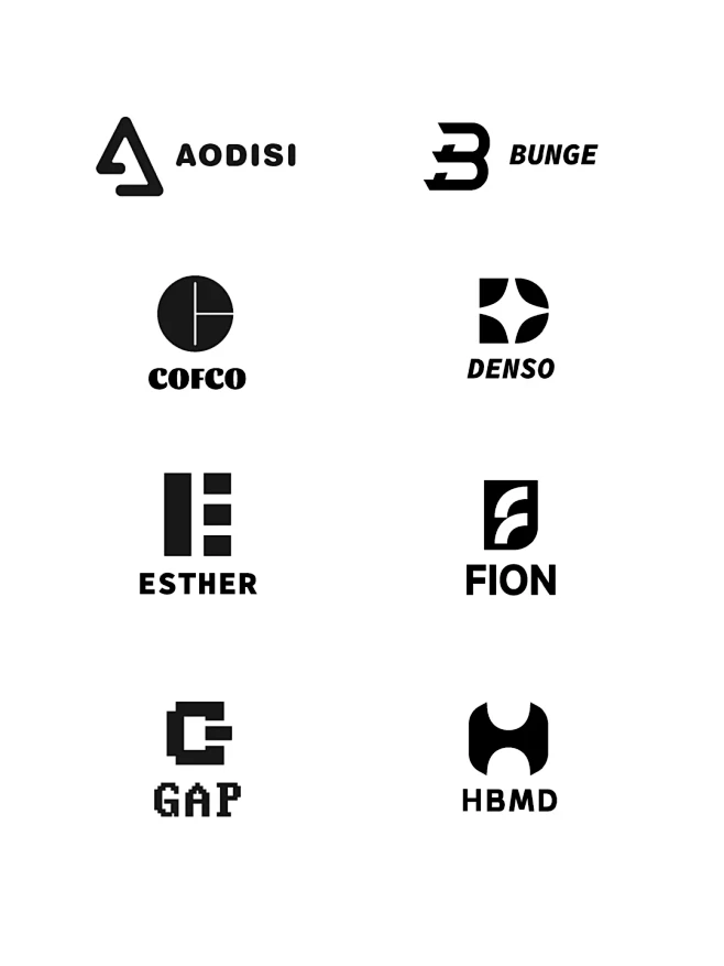 LOGO设计 ｜ 26个字母简约合集 - 小红书-花瓣网