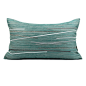 软装沙发样板房北欧简约现代新中式绿色绣线珠管轻奢抱枕靠垫靠包-淘宝网