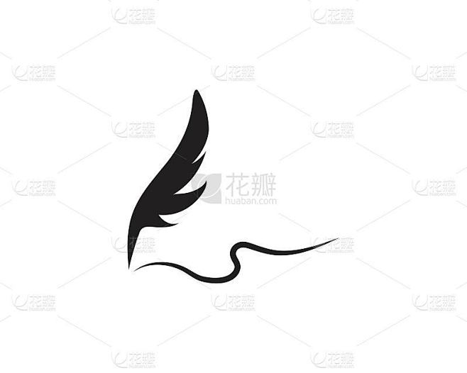 羽毛笔Logo模板