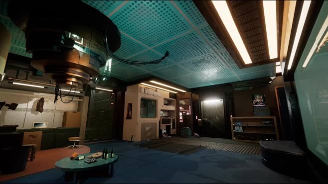 赛博场景（临摹赛博朋克2077主角v房间）#模型 - 场景/空间/建筑 - 作品模型 - CG模型网