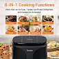 Amazon.com: Tastee Sensor Magic Smart Air Fryer 5.5 QT with Dual-sensor Cook Probe, 8 Professional Cooking Functions, Chef-made Cookbook and Online Recipes, Large Viewing Window, Black : Home & Kitchen