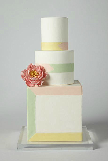 建筑师最爱 超有设计感的几何蛋糕-婚礼时...