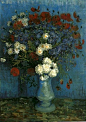 Vase with Cornflowers and Poppies by Vincent Van Gogh, 1887.