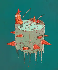 插画#设计##绘本# 每日灵感分享89期丨温柔却有一丝孤单BY：Wenyi Geng ​​​​